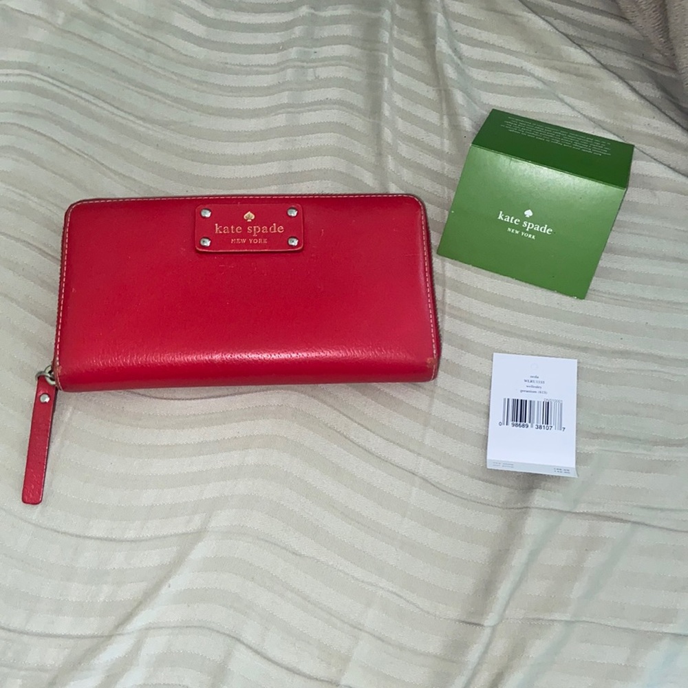 EUC Red Kate Spade Wallet